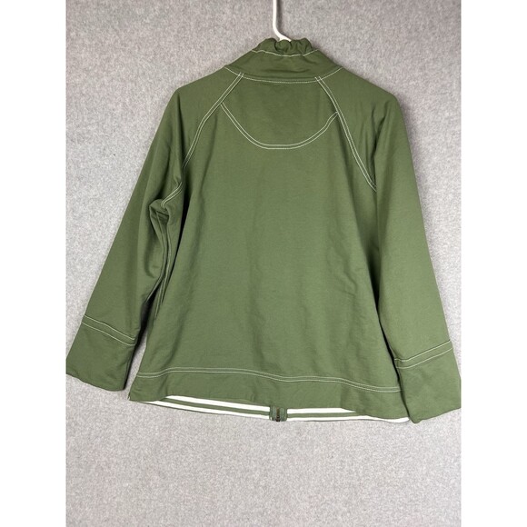 Anne Klein  Sport Womens 1X Jacket & Pants Full Zip Nautical Olive Green 2 Pcs - Picture 5 of 16